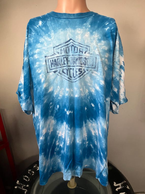Harley Davidson Shield Logo Tie Dye T-shirt XL 90's - Etsy Canada