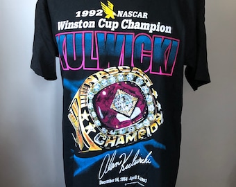 Deadstock Alan Kulwicki Winston Cup Championship Ring Memorial T-Shirt M 90’s
