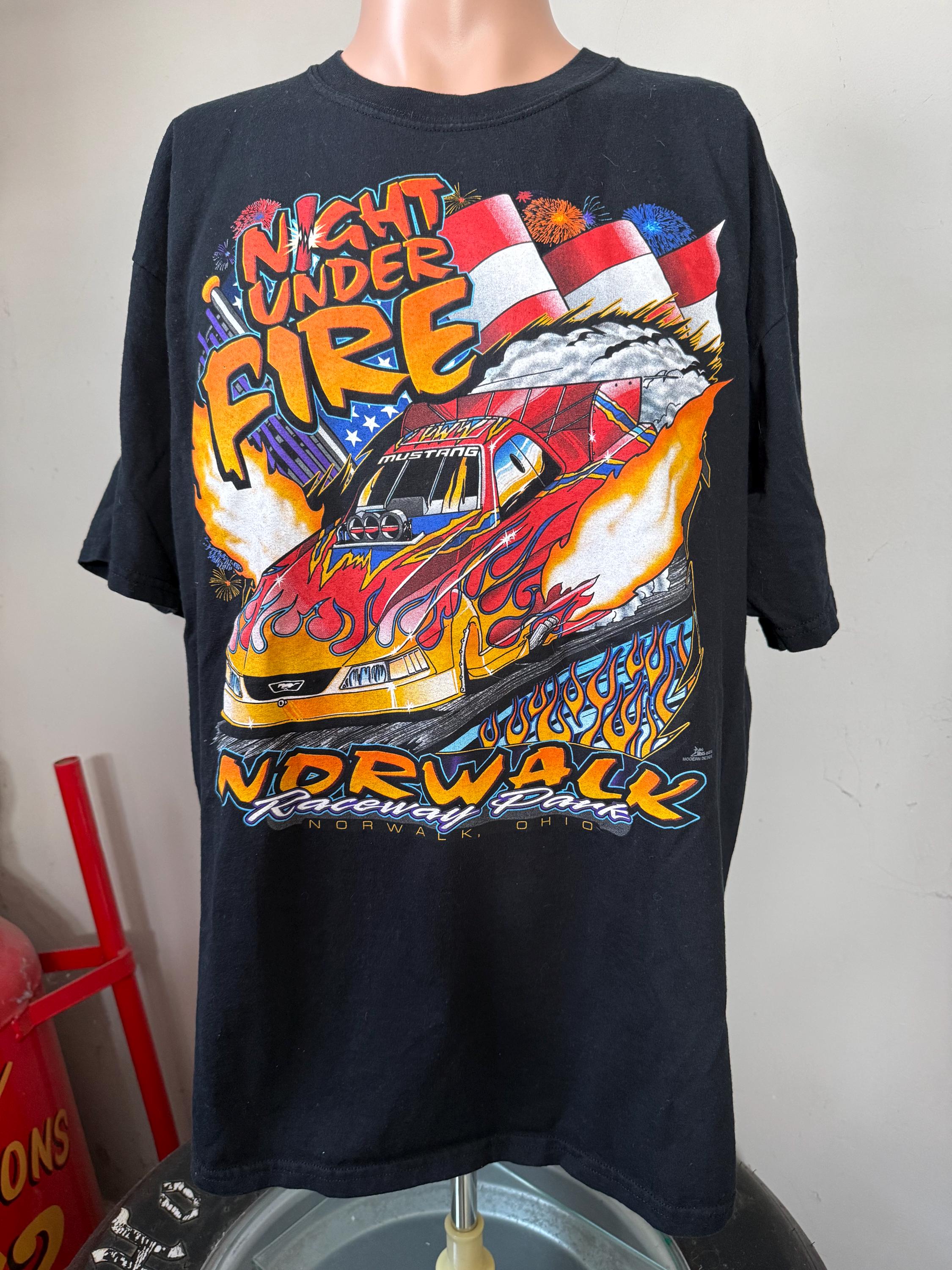 Vintage Norwalk Raceway Park Night of Fire T-shirt XL 2000s - Etsy