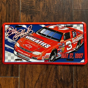 Dale Earnhardt Wheaties Chevy License Plate 90s Etsy India
