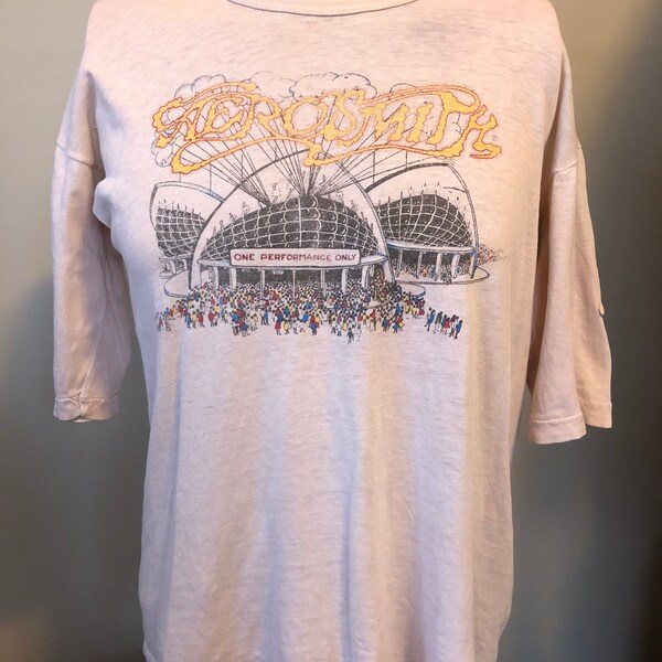 Aerosmith One Performance Only Half Sleeve T-Shirt L 70’s