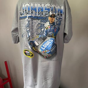 Deadstock Jimmie Johnson Lowes 2008 Schedule T-Shirt L 2000s