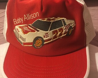 Rare Bobby Allison Miller Buick NASCAR Mesh Snapback Hat 80's