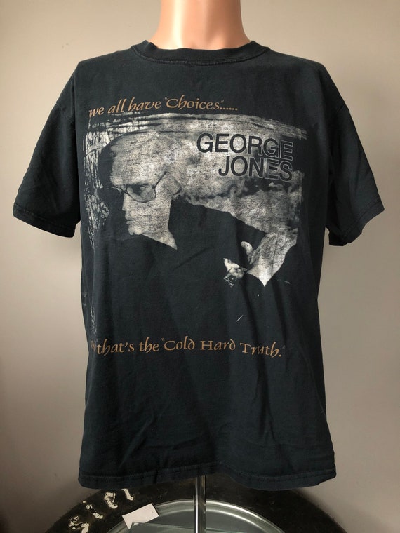 George Jones Cold Hard Truth T-Shirt L 90’s
