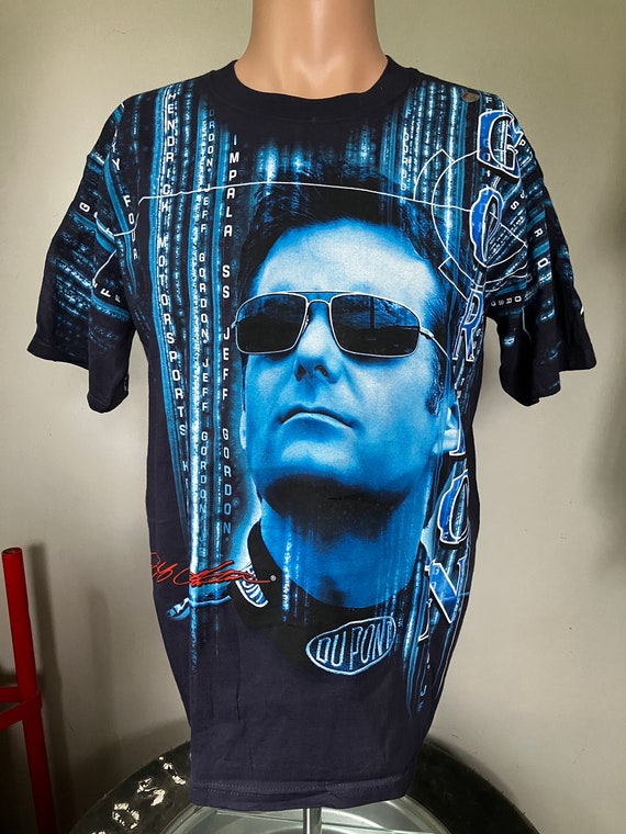 Deadstock Jeff Gordon Dupont Matrix All Over Print T-Shirt M 2000s