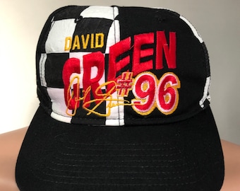 David Green Caterpillar Racing Snapback Hat 90’s
