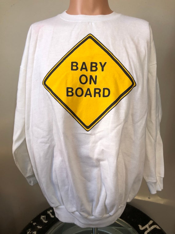 Deadstock Baby On Board Crewneck Sweatshirt M 80’s