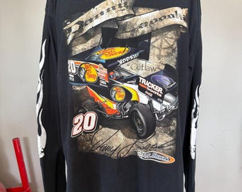 Vintage Danny Lasoski Tony Stewart Racing Sprint Car T-shirt met lange mouwen XL, jaren 2000