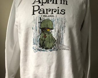 Vintage Shoe April In Parris Island Crewneck Sweatshirt L 80’s