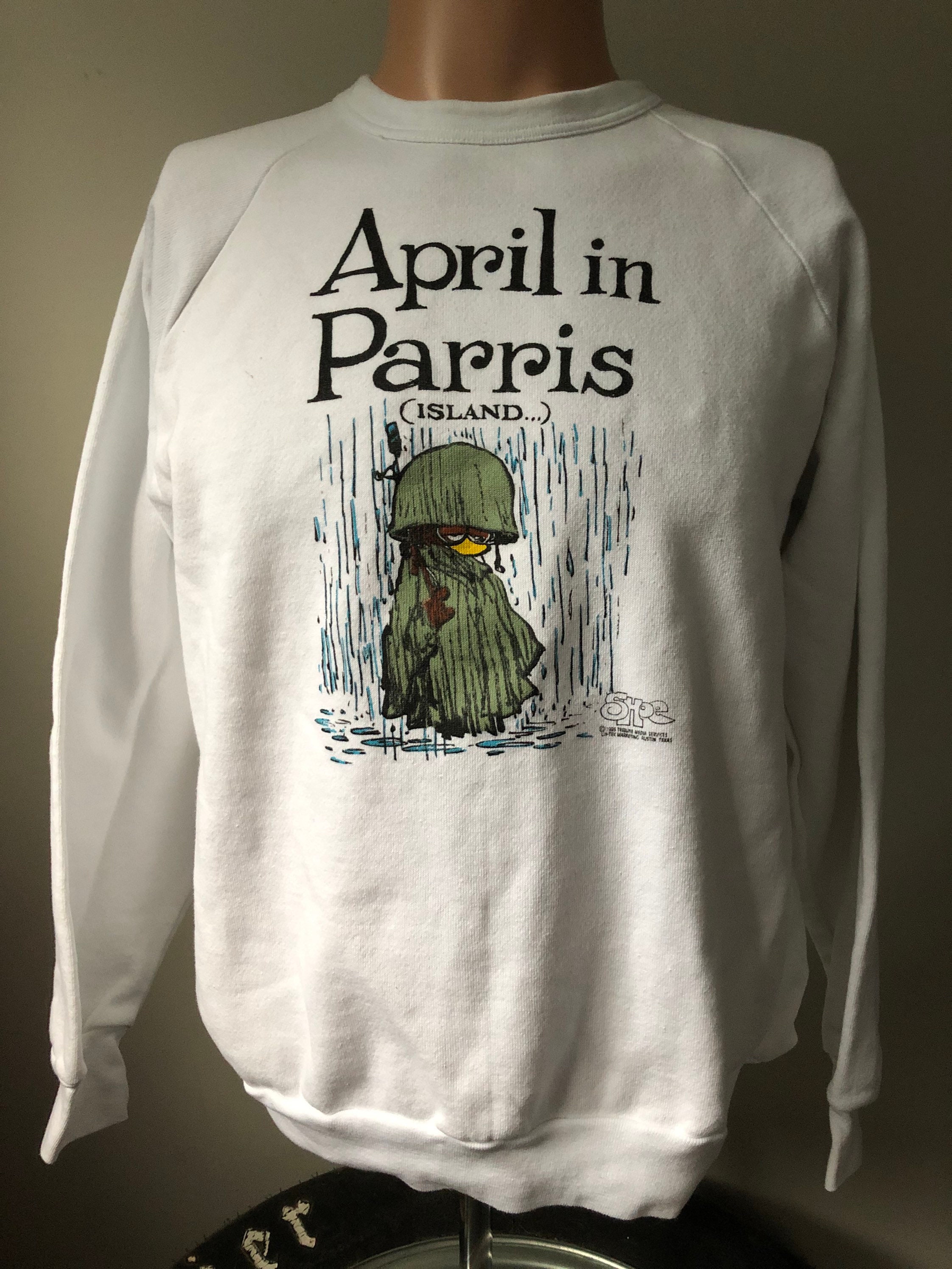 Vintage Shoe April In Parris Island Crewneck Sweatshirt L 80’s