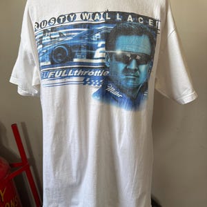 Rusty Wallace Miller Lite Full Throttle T-Shirt L 2000s