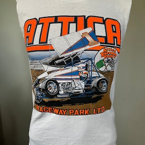 Attica Raceway Park Sleeveless T-Shirt S 90’s