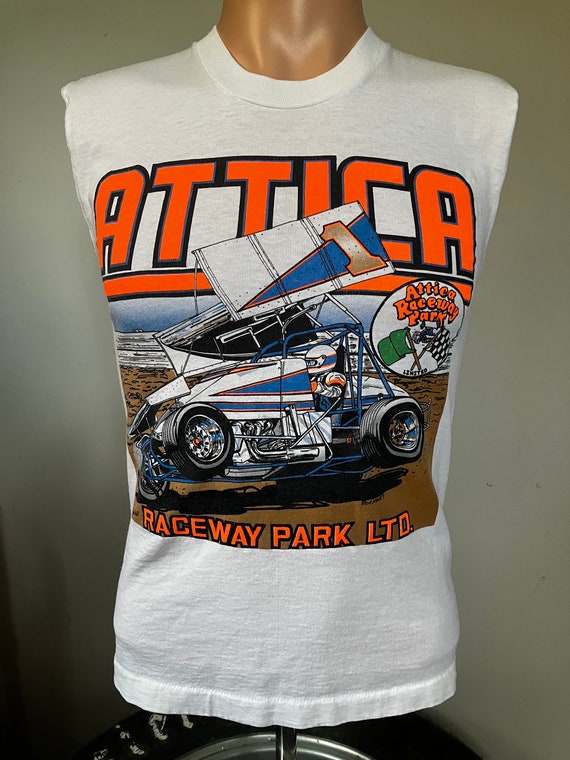 Attica Raceway Park Sleeveless T-Shirt S 90’s