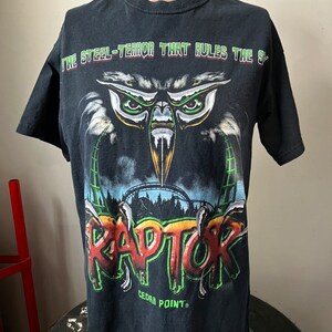 Vintage Cedar Point Raptor Roller Coaster T-shirt M 90s - Etsy