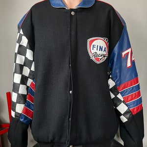Rare Fina Racing BACE Motorsports Jeff Hamilton Championship Jacket XL 90’s