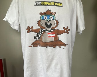 Fox Sports NASCAR Digger Gopher Cam T-Shirt L 2000s