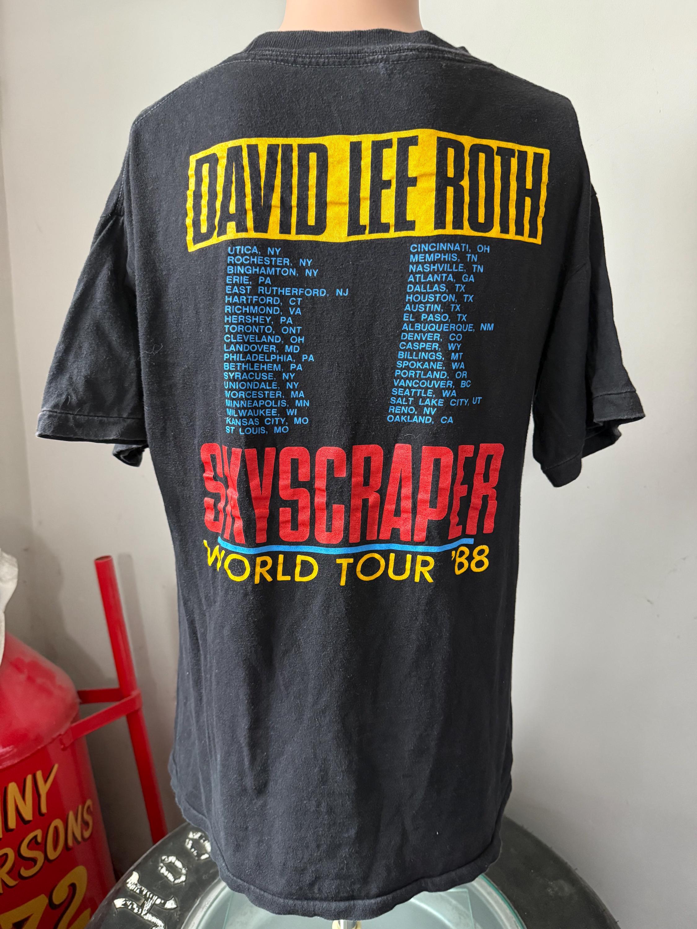 Vintage David Lee Roth Skyskraper Tour 1988 T-shirt L 80's - Etsy