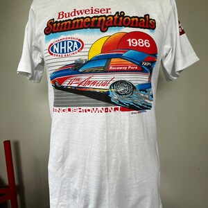 Deadstock NHRA Englishtown Summernationals 1986 T-Shirt M 80’s