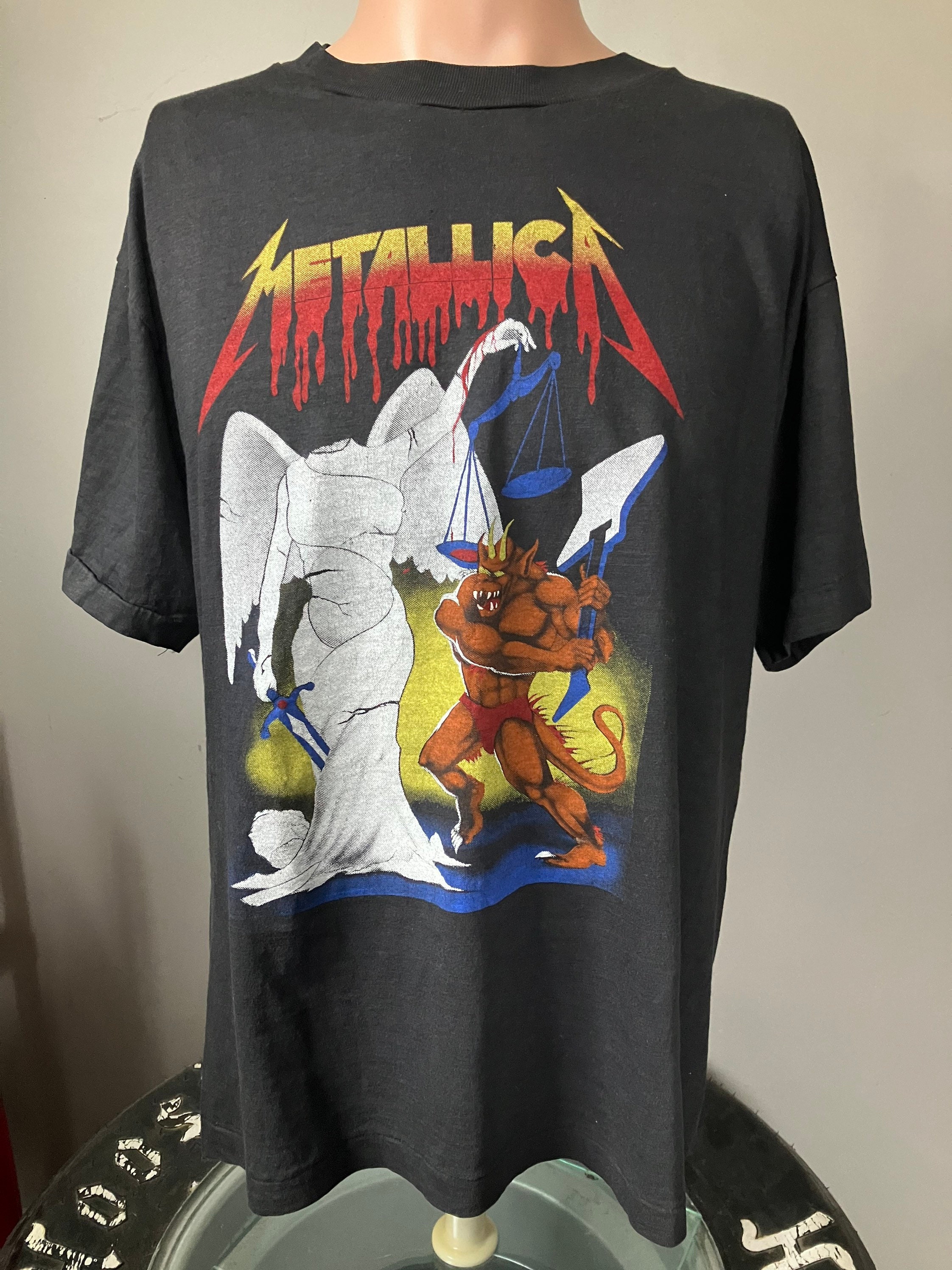 Metallica And Justice For All Demon Bootleg T Shirt XL 80 s
