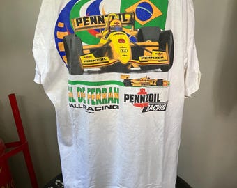 Vintage Pennzoil Gil De Ferran Indycar T-Shirt XXL 90’s