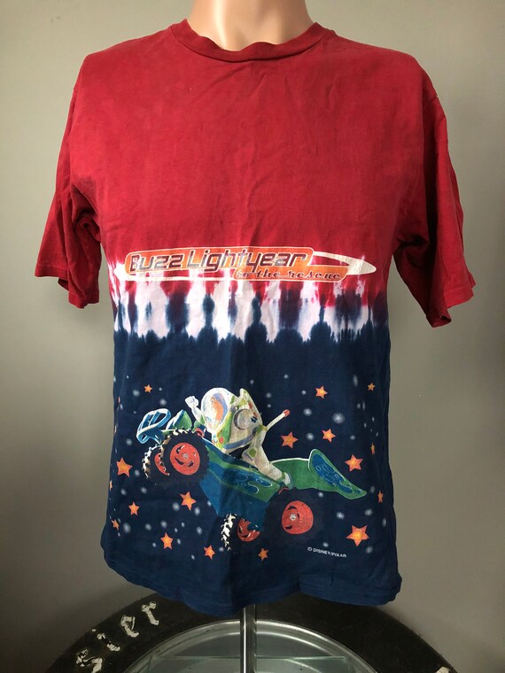 Rare Disney Toy Story 2 Buzz Lightyear Tie Dye T-shirt S 90