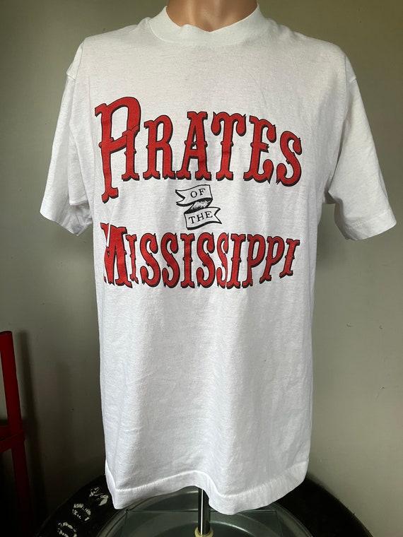 Vintage Pirates Of The Mississippi Logo T-Shirt L 