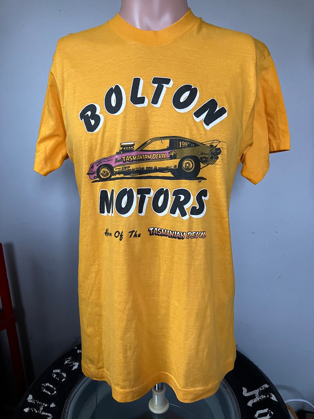 Bolton Motors Tasmanian Devil Top Alcohol Funny Car Tshirt XL 80s Etsy