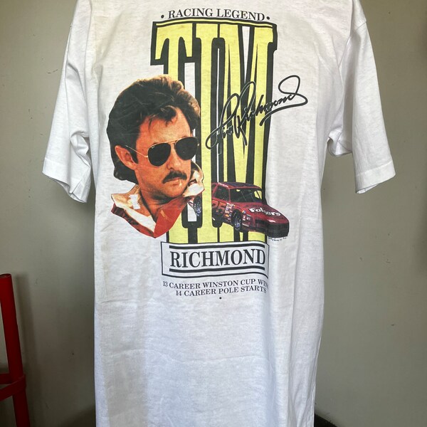 Deadstock Tim Richmond Racing Legend T-Shirt L 90’s