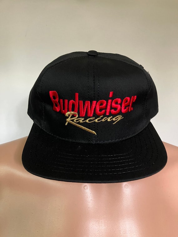 Deadstock Budweiser Racing Logo Snapback Hat 90’s