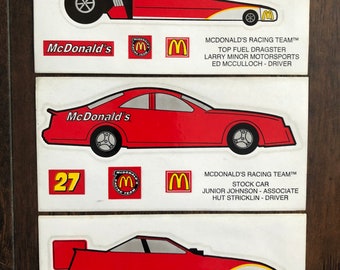 McDonald’s Racing Team Customizable Sticker Set 90’s.
