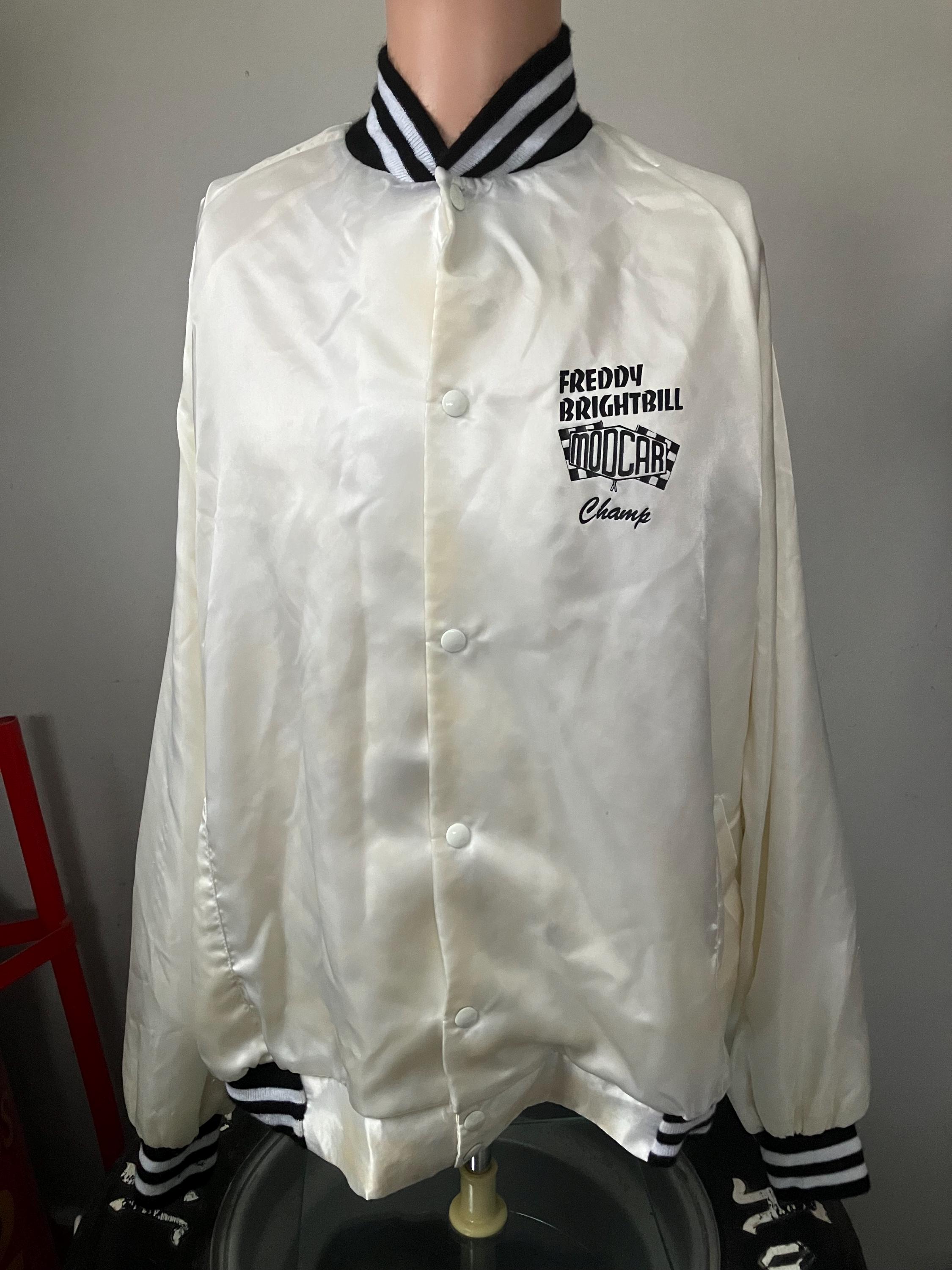 Rare Freddy Brightbill Modcar Champion Satin Jacket XXL 80's