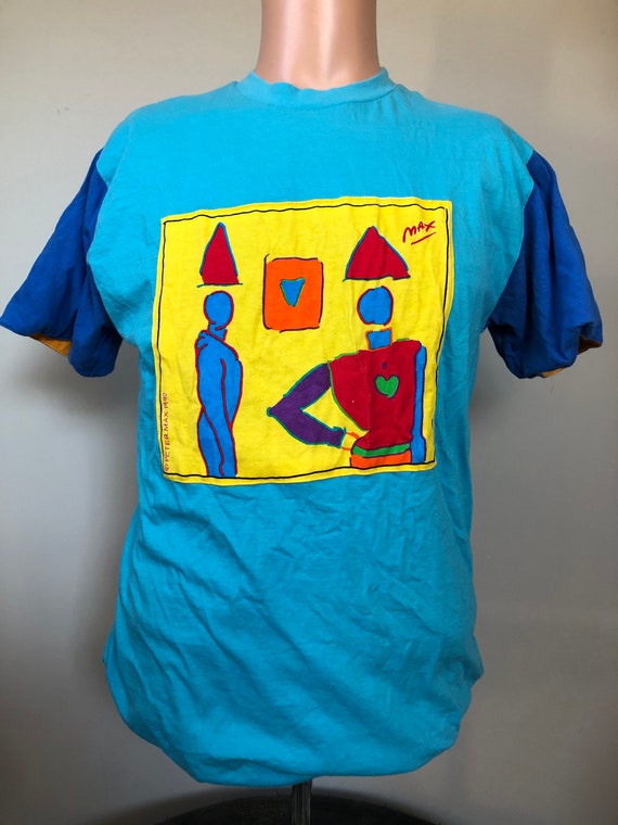 Vintage Peter Max Reversible Art T-Shirt M 90’s