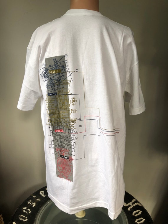 Vintage Levis Silvertab Blueprint T-Shirt M 90’s - image 1