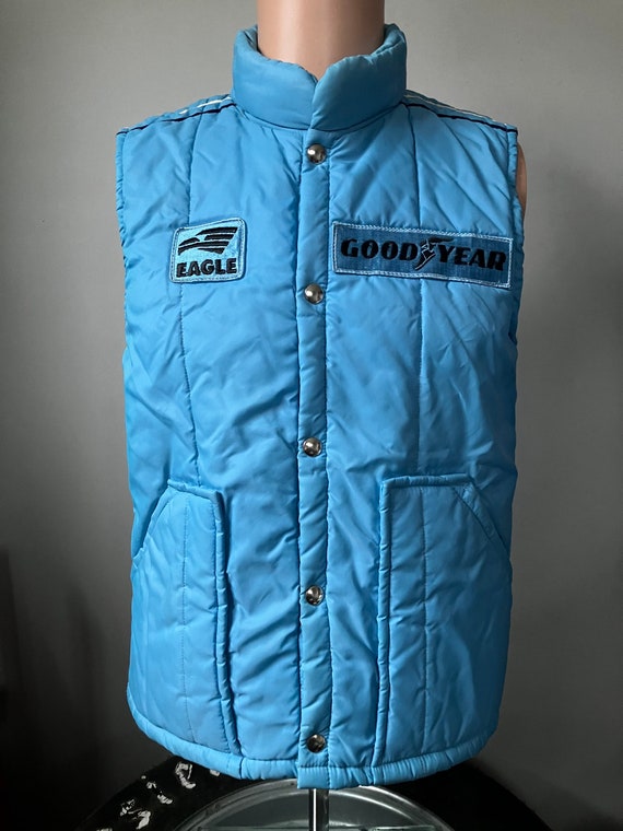 Vintage Goodyear Eagle Puffer Vest S 80s - Etsy