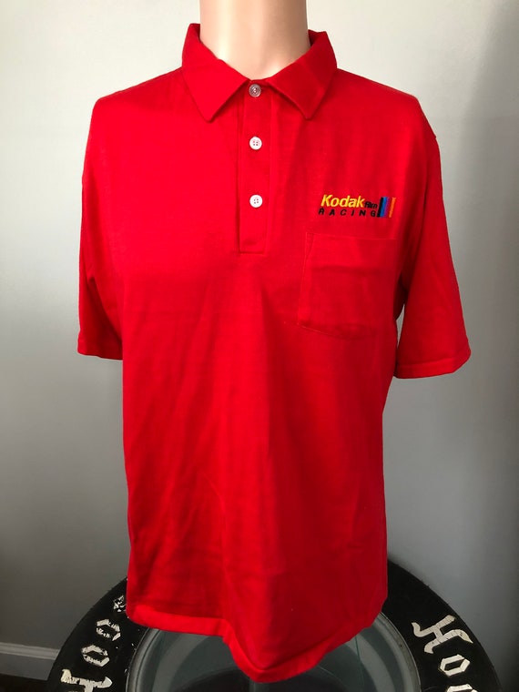 Deadstock Kodak Film Racing Polo Shirt L 80’s