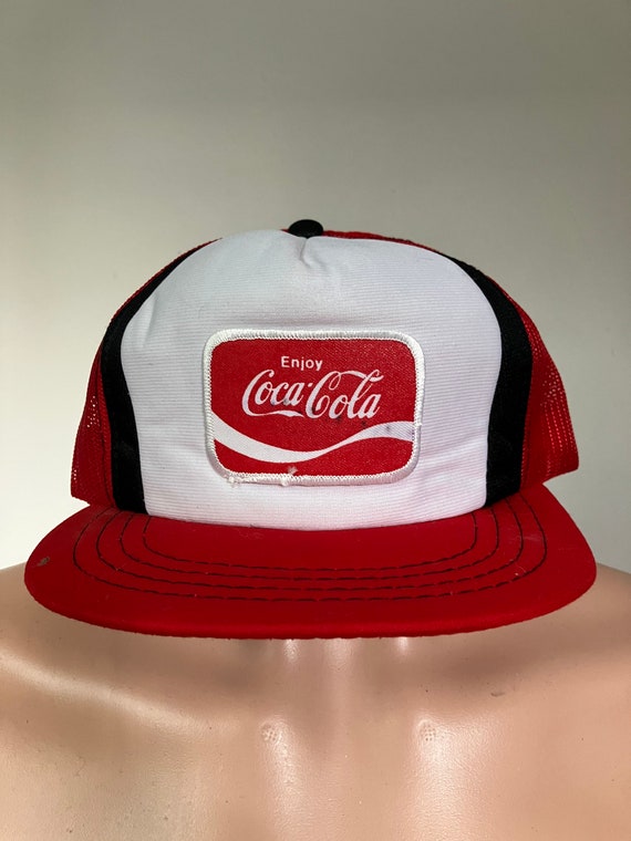 Deadstock Coca Cola Patch Mesh Snapback Hat 80’s - image 1