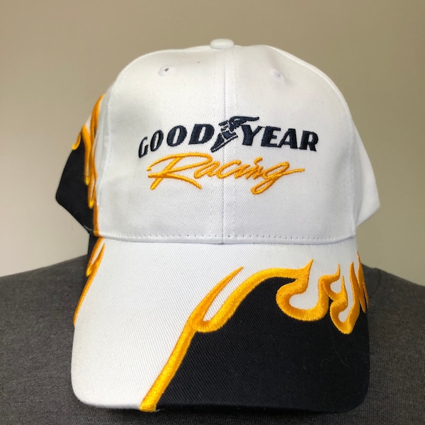 Deadstock Goodyear Racing Blue Flames Adjustable Hat 90’s