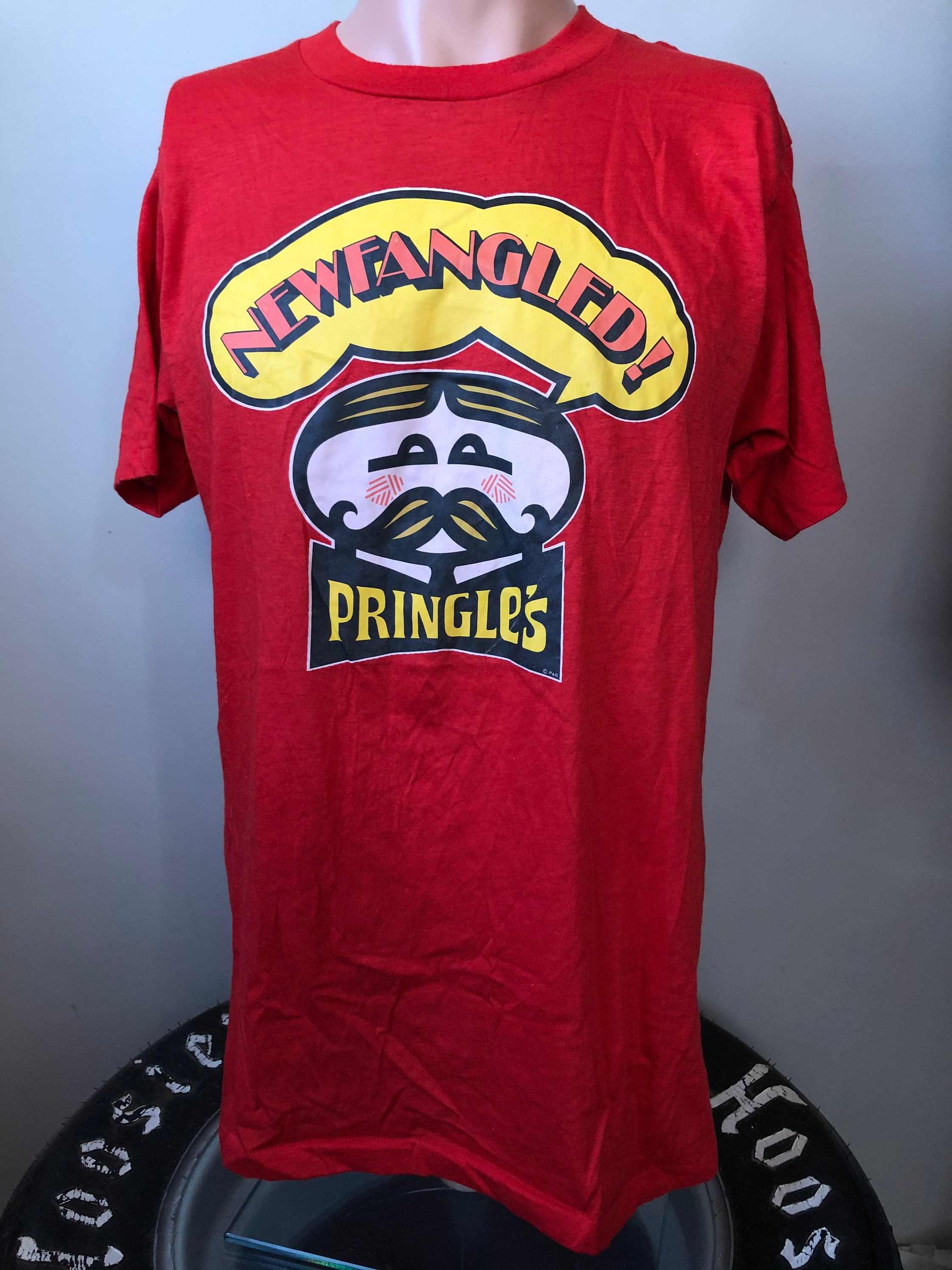 Pringles Newfangled Logo T-shirt L 80s - Etsy Israel