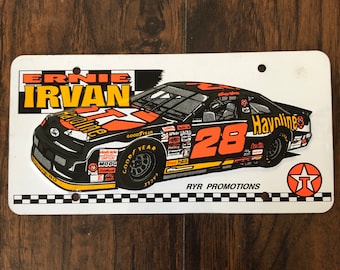 Vintage Ernie Irvan Texaco Havoline Embossed License Plate 90’s