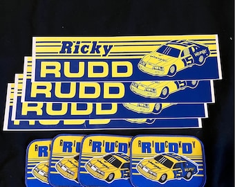 Rare Ricky Rudd Wrangler Bumper Sticker & Patch 80’s