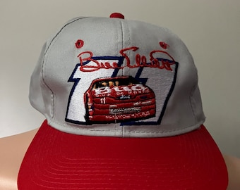 Gorra Bill Elliott Budweiser Ford Snapback de los 90