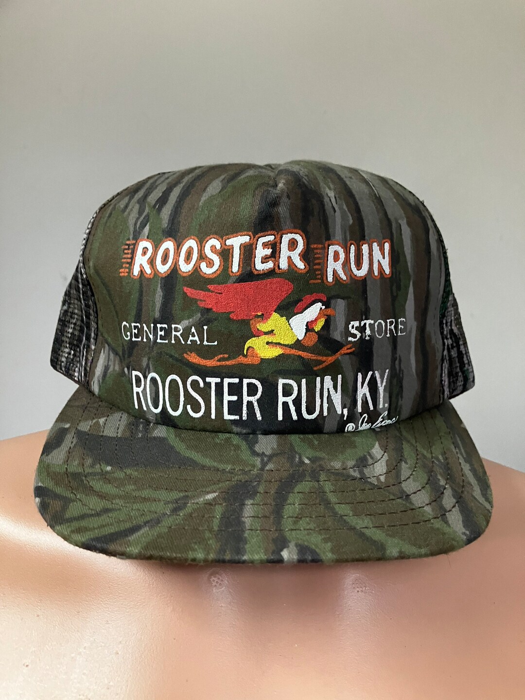 Deadstock Rooster Run General Store Camo Mesh Hat 80s KY Etsy