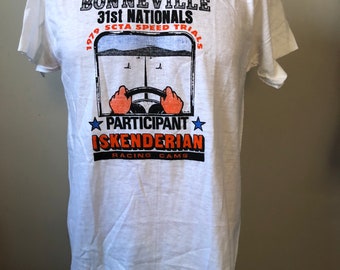 Deadstock Isky Cams 1979 Bonneville Time Trials T-Shirt M 70’s
