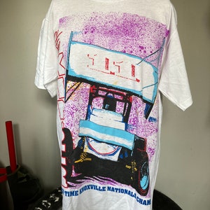 デッドストック スティーブ・キンザー 10x スプリントカー チャンピオン Tシャツ L 90年代