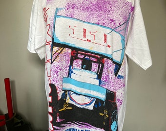 Deadstock Steve Kinser 10x Sprint Car Champion T-Shirt L 90’s