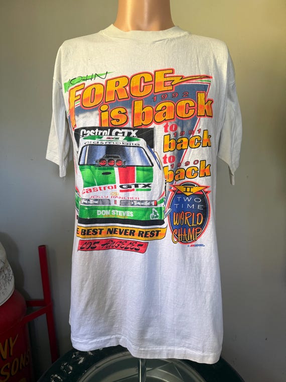 Hugo Boss, Vintage John Force Boss Is Back T-Shirt L 90’s