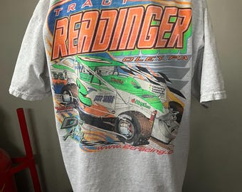 Camiseta Pennsylvania Dirt Modified de Tracy Readinger, talla XL, años 2000