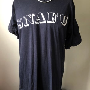 Maglietta vintage SNAFU Jersey L anni '80