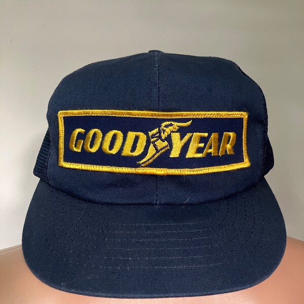 Vintage Goodyear Bar Logo Mesh Snapback Hat 90’s Swingster