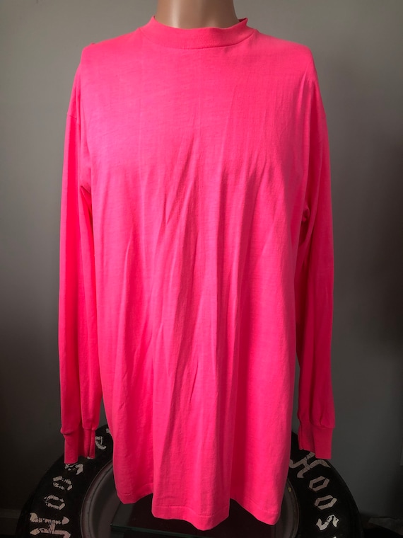 Deadstock Sunbelt Neon Pink Longsleeve T-Shirt 80’